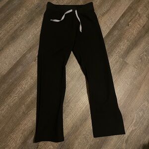 Figs Kids Black Sweatpants with White Drawstring